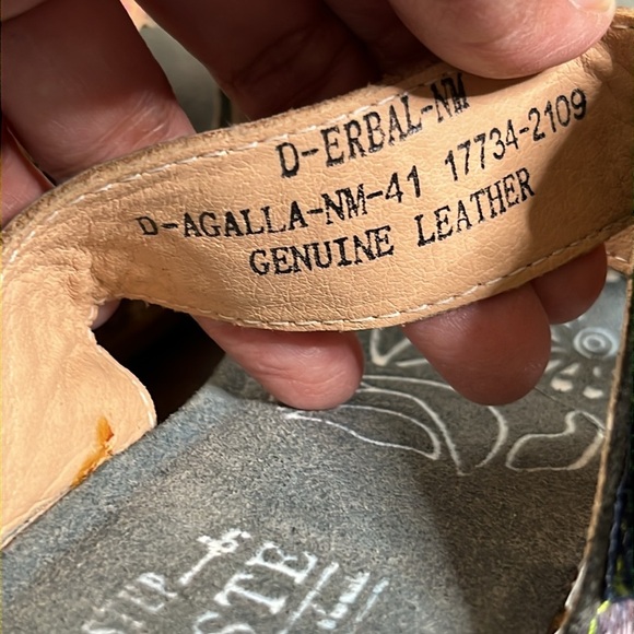 Spring Step L'Artiste Women's Agalla Leather Sandals size 41 Floral Boho Artsy - Picture 10 of 13